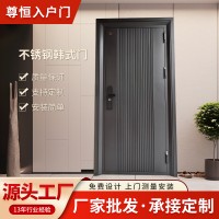 简约时尚甲级安全防盗门不锈钢门家用入户门轻奢办公室入户门